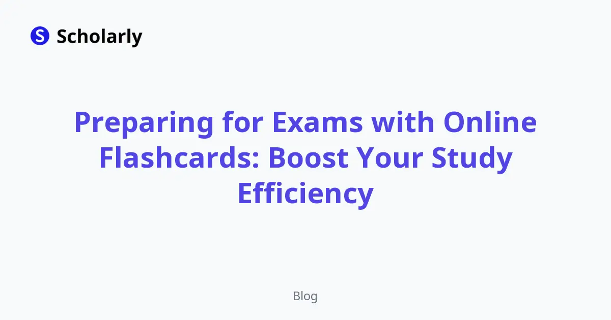 Preparing for Exams with Online Flashcards: Boost Your Study Efficiency editorial illustration