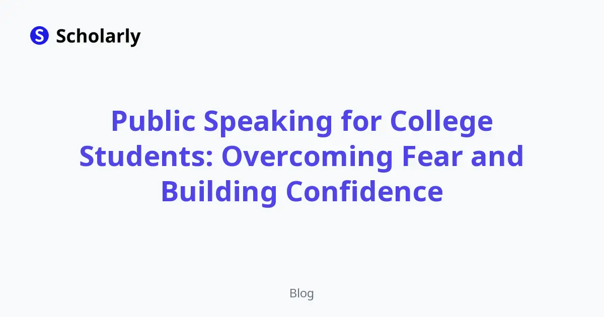 Public Speaking for College Students: Overcoming Fear and Building Confidence editorial illustration