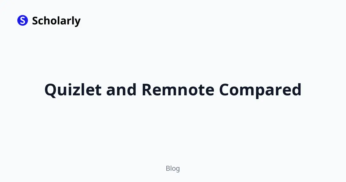 Quizlet and Remnote Compared editorial illustration