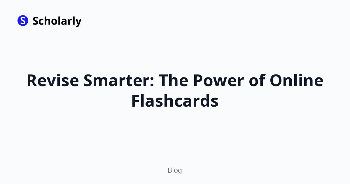 Revise Smarter: The Power of Online Flashcards editorial illustration