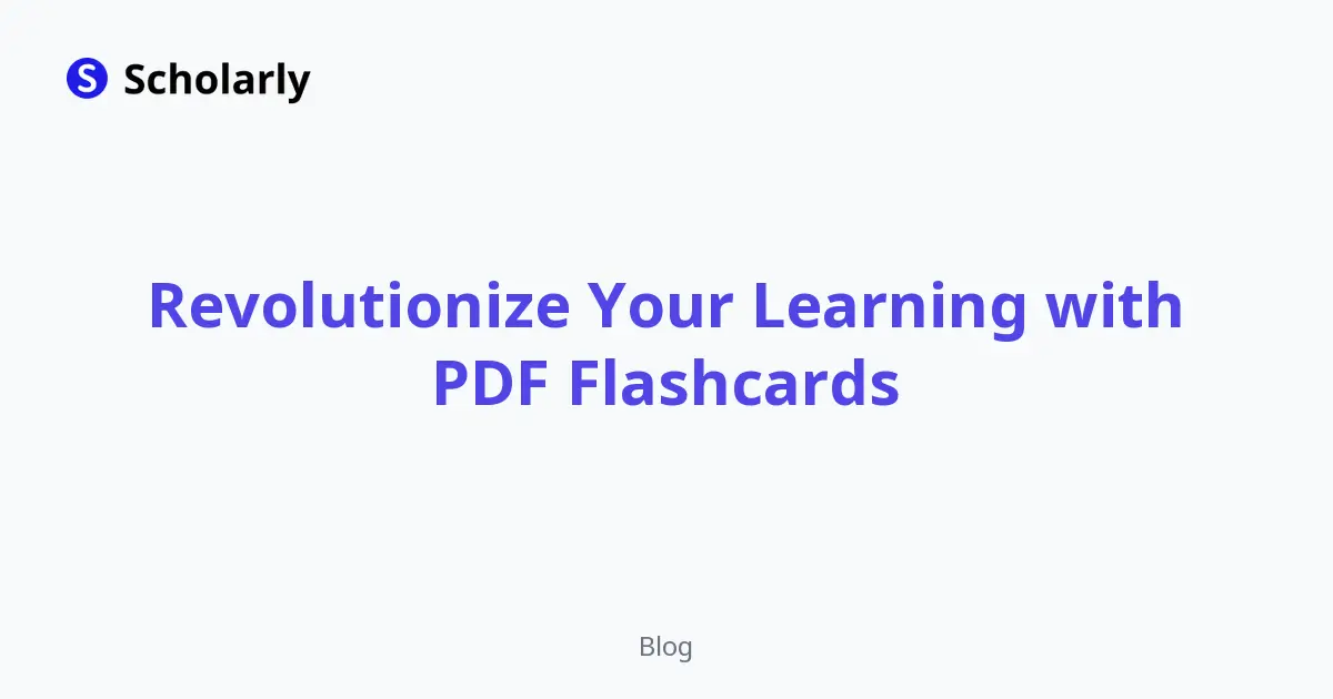 Revolutionize Your Learning with PDF Flashcards editorial illustration