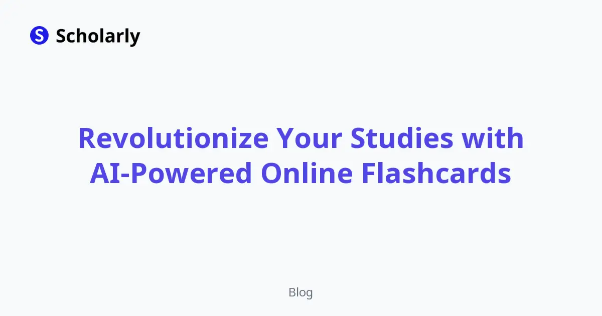 Revolutionize Your Studies with AI-Powered Online Flashcards editorial illustration