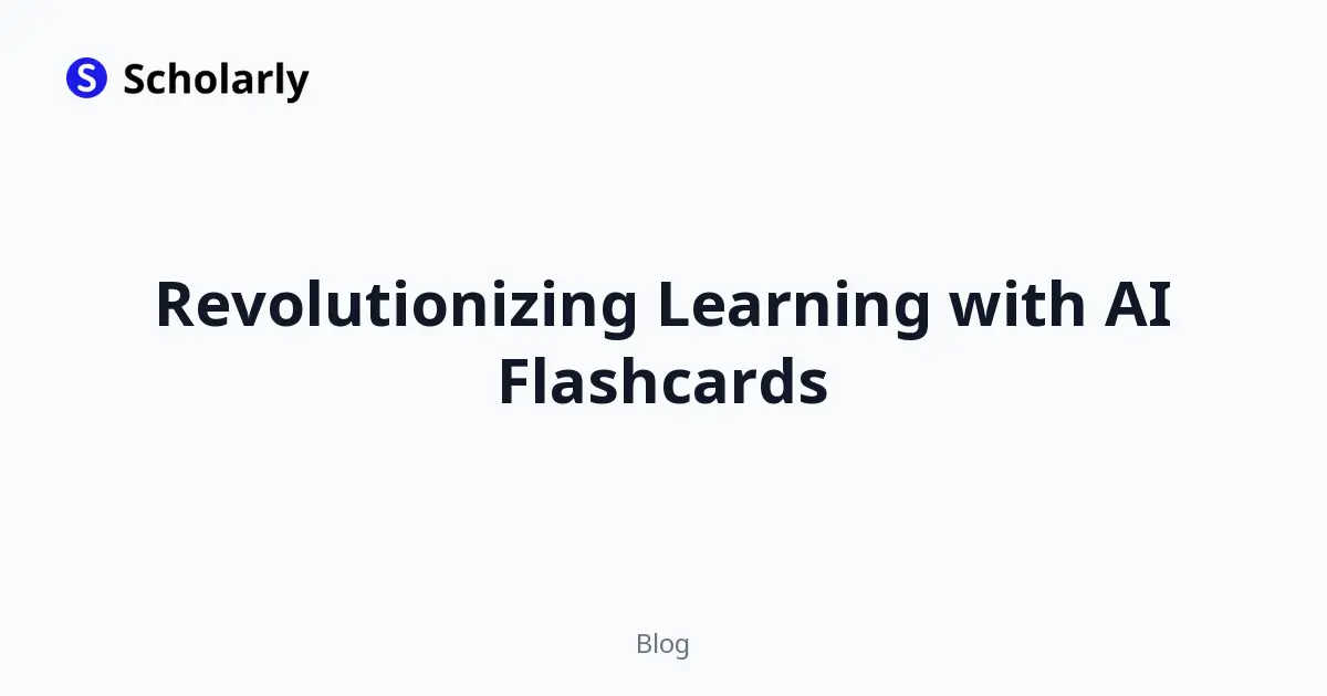 Revolutionizing Learning with AI Flashcards editorial illustration