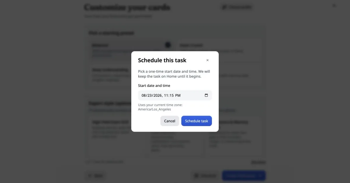 Schedule AI Work for Later with Scheduled Tasks editorial illustration