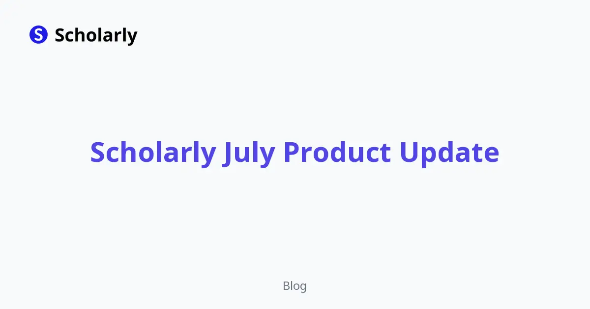 Scholarly July Product Update editorial illustration
