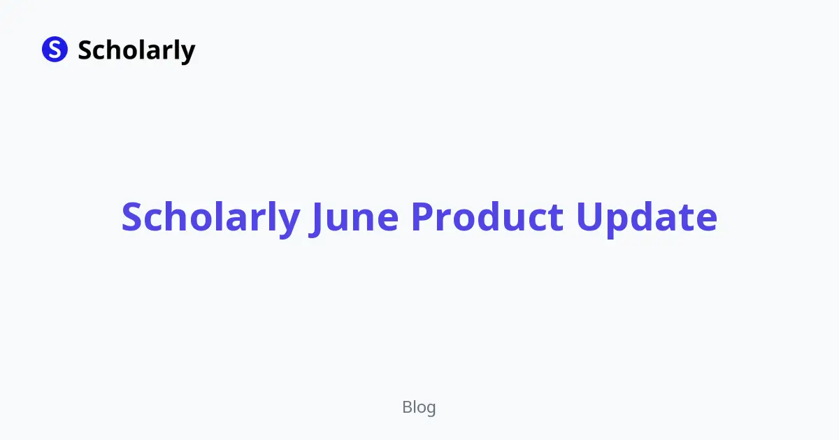 Scholarly June Product Update editorial illustration