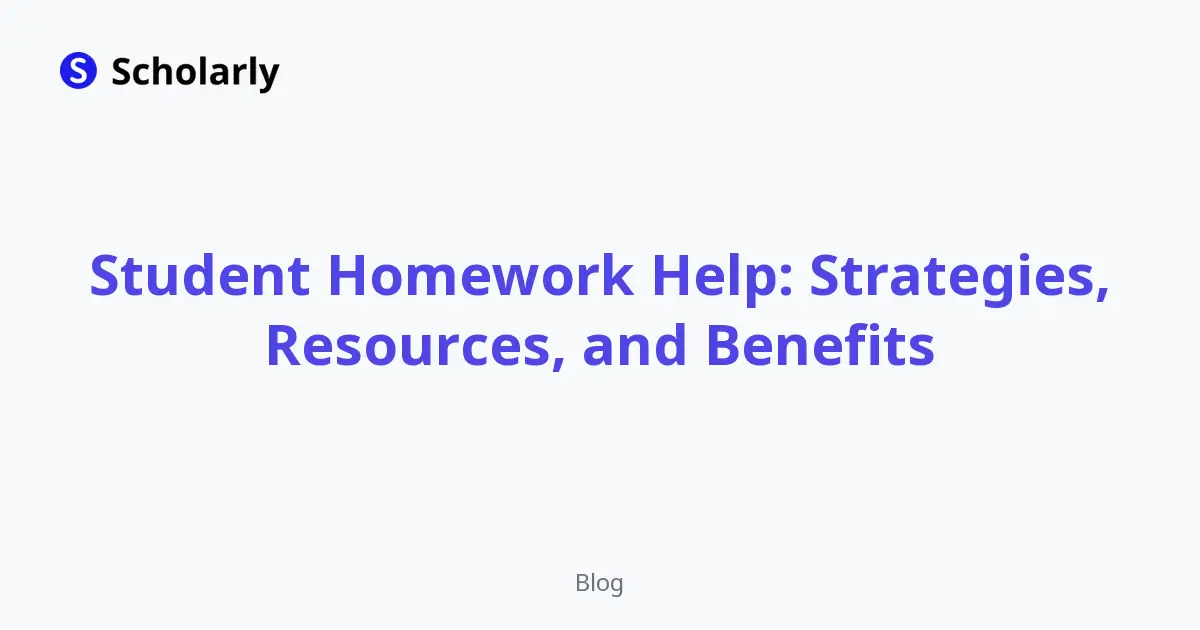 Student Homework Help: Strategies, Resources, and Benefits editorial illustration