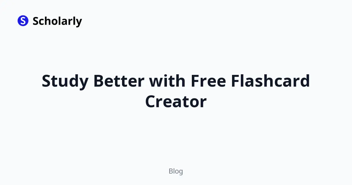 Study Better with Free Flashcard Creator editorial illustration