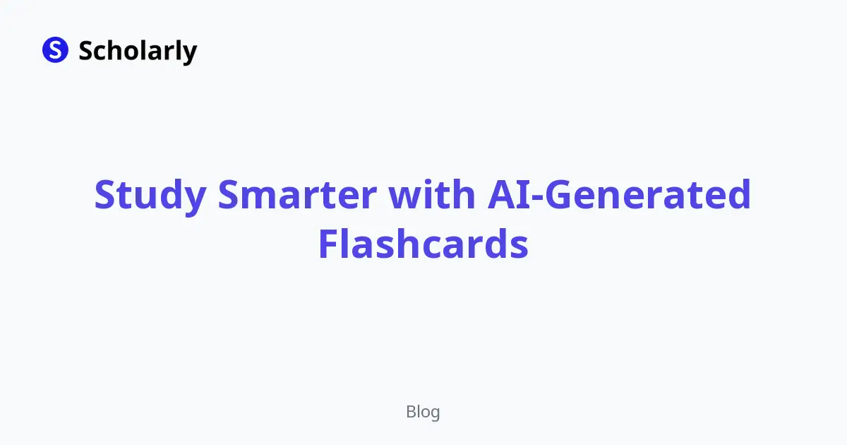 Study Smarter with AI-Generated Flashcards editorial illustration