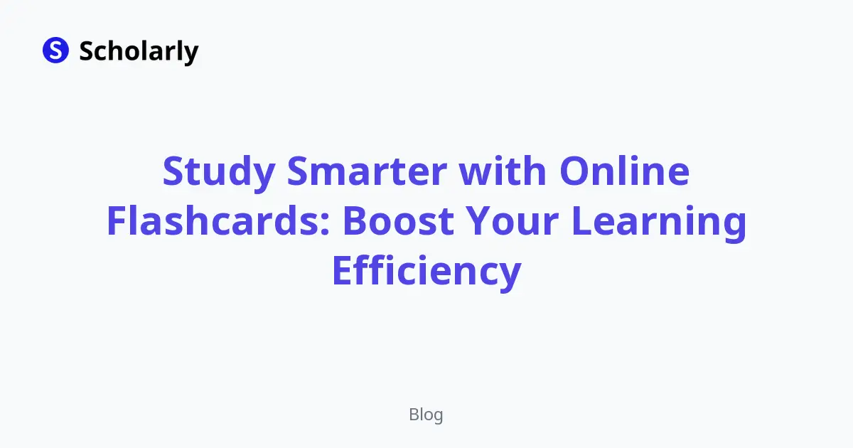 Study Smarter with Online Flashcards: Boost Your Learning Efficiency editorial illustration