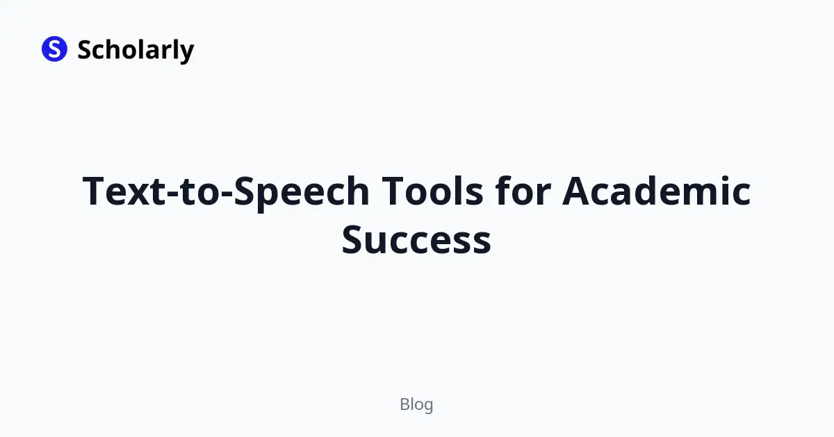 Text-to-Speech Tools for Academic Success editorial illustration