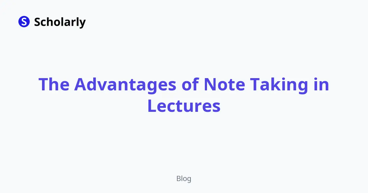 The Advantages of Note Taking in Lectures editorial illustration