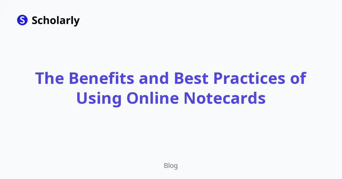 The Benefits and Best Practices of Using Online Notecards editorial illustration