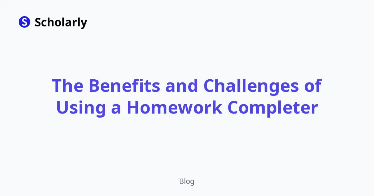 The Benefits and Challenges of Using a Homework Completer editorial illustration