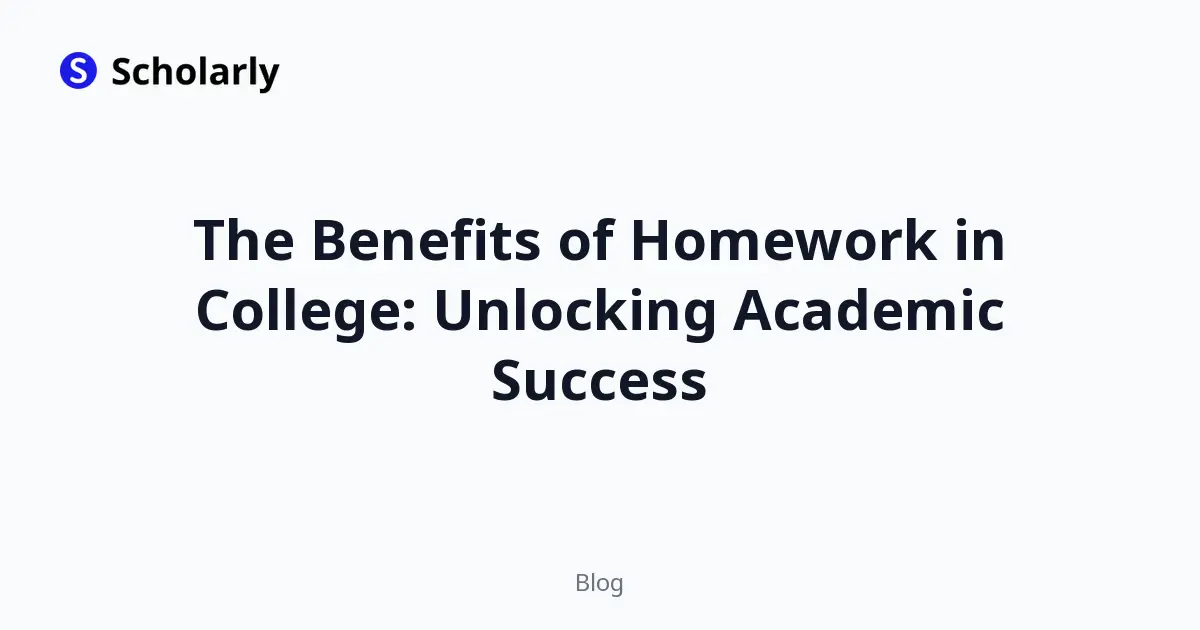 The Benefits of Homework in College: Unlocking Academic Success editorial illustration