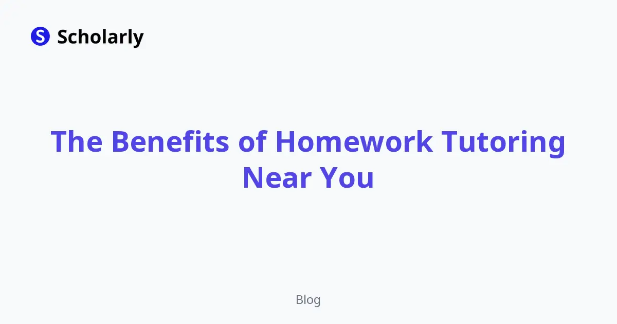 The Benefits of Homework Tutoring Near You editorial illustration