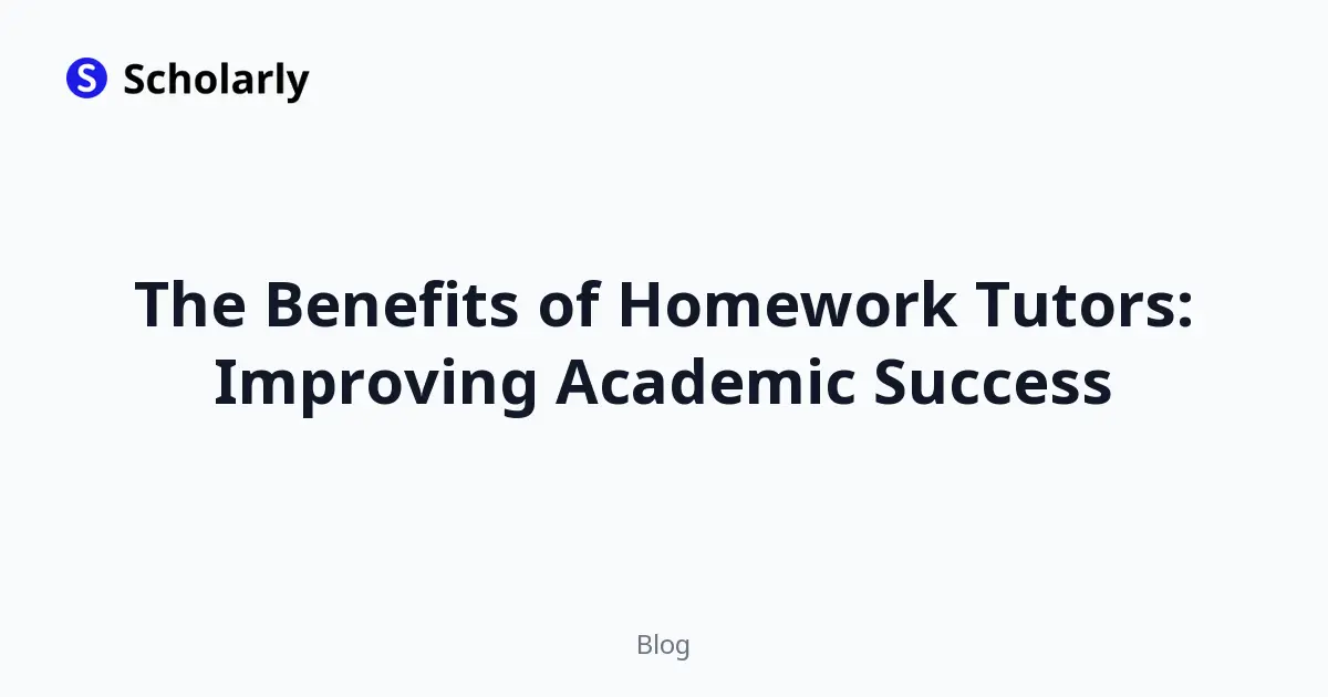 The Benefits of Homework Tutors: Improving Academic Success editorial illustration