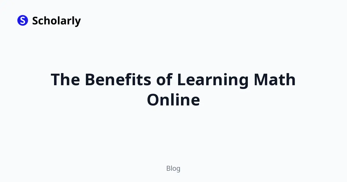 The Benefits of Learning Math Online editorial illustration