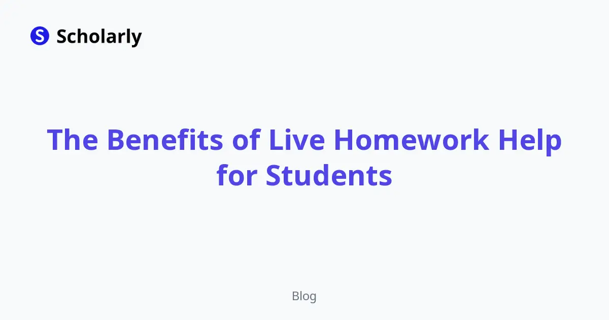 The Benefits of Live Homework Help for Students editorial illustration