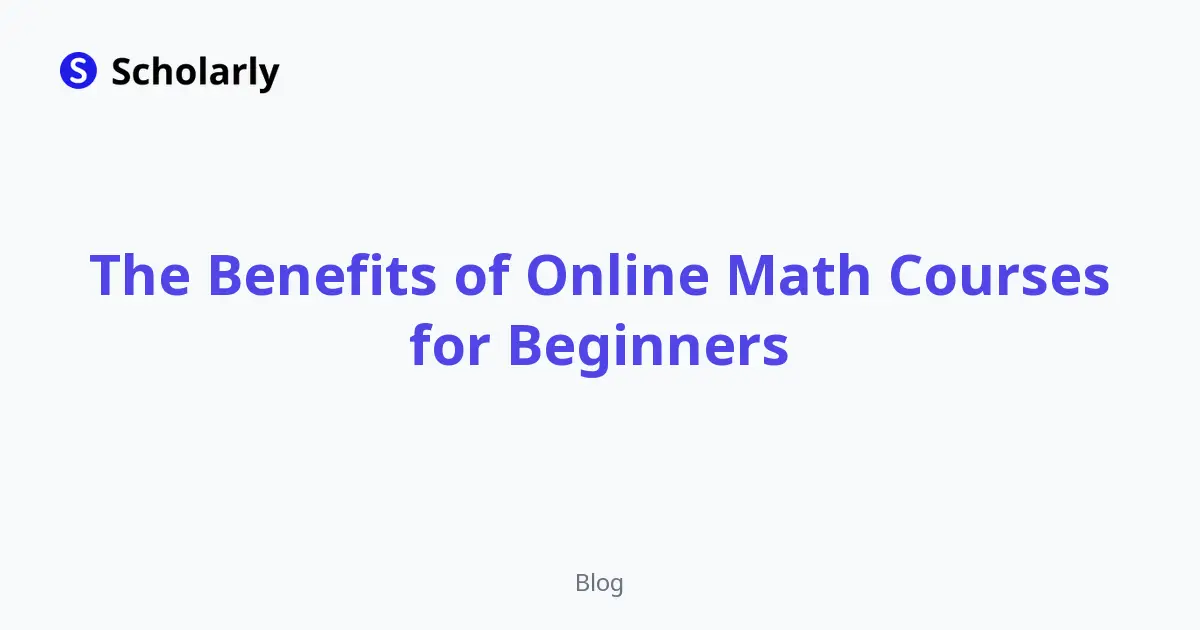 The Benefits of Online Math Courses for Beginners editorial illustration