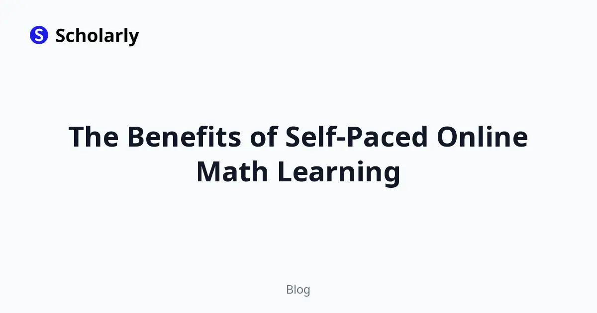 The Benefits of Self-Paced Online Math Learning editorial illustration