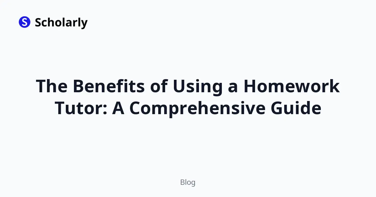 The Benefits of Using a Homework Tutor: A Comprehensive Guide editorial illustration