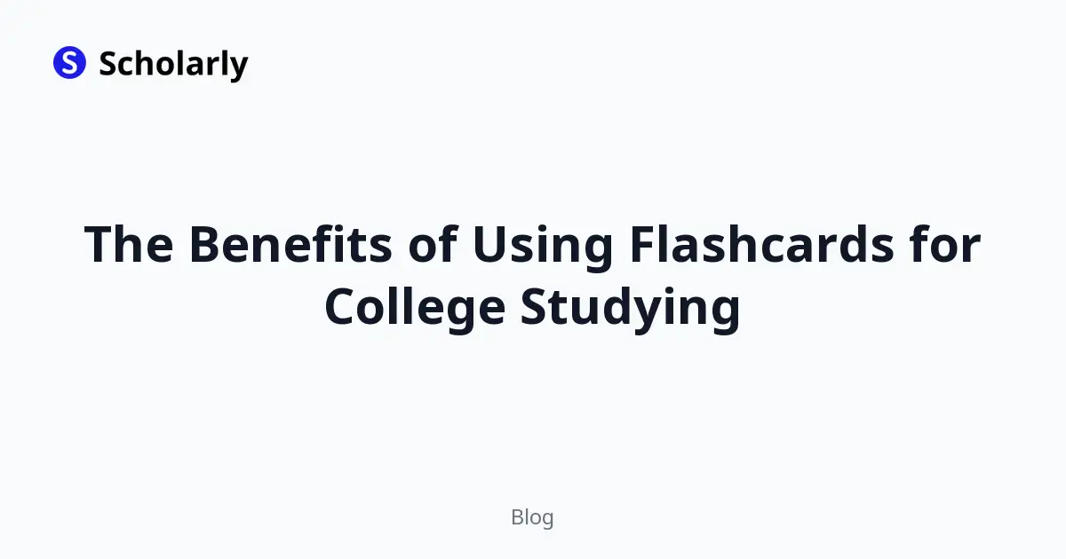 The Benefits of Using Flashcards for College Studying editorial illustration