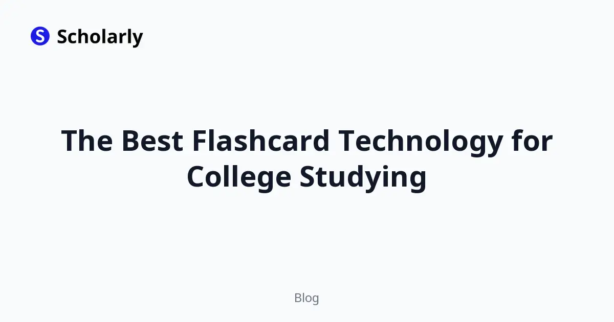 The Best Flashcard Technology for College Studying editorial illustration