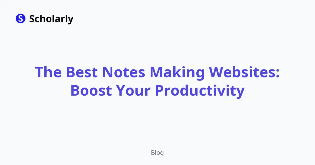 The Best Notes Making Websites: Boost Your Productivity editorial illustration