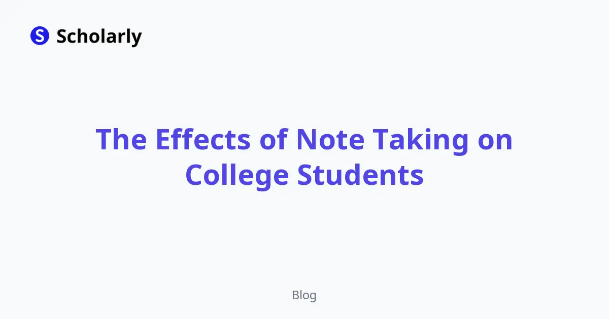 The Effects of Note Taking on College Students editorial illustration