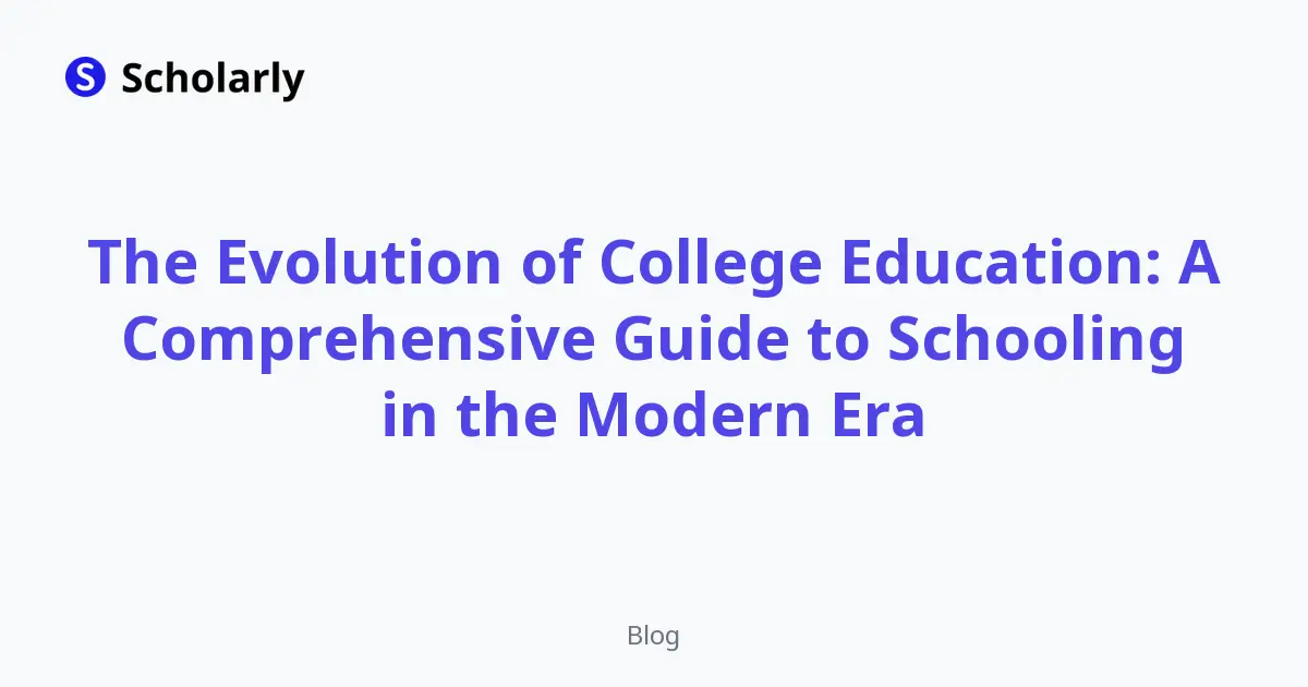 The Evolution of College Education: A Comprehensive Guide to Schooling in the Modern Era editorial illustration