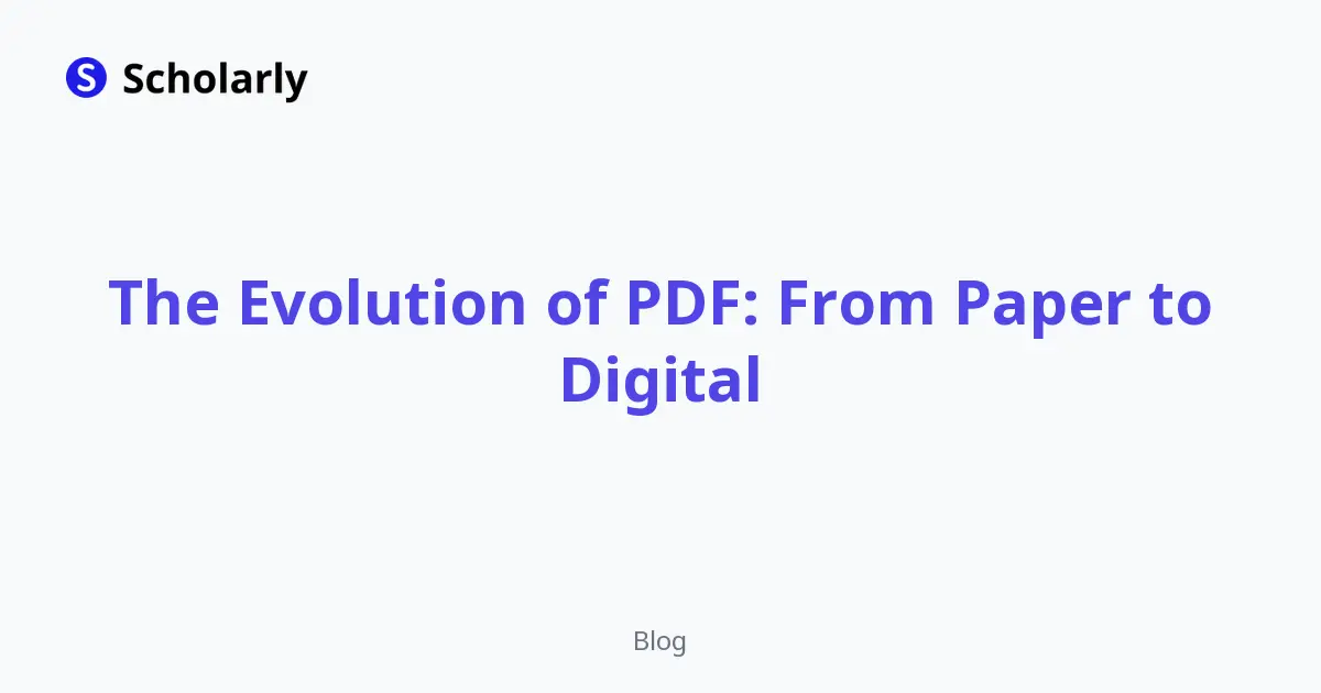 The Evolution of PDF: From Paper to Digital editorial illustration