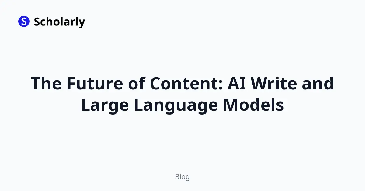 The Future of Content: AI Write and Large Language Models editorial illustration
