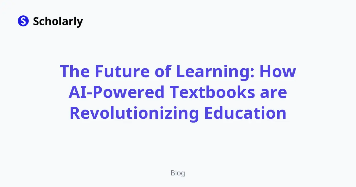 AI-Powered Textbooks: The Future of Learning editorial illustration