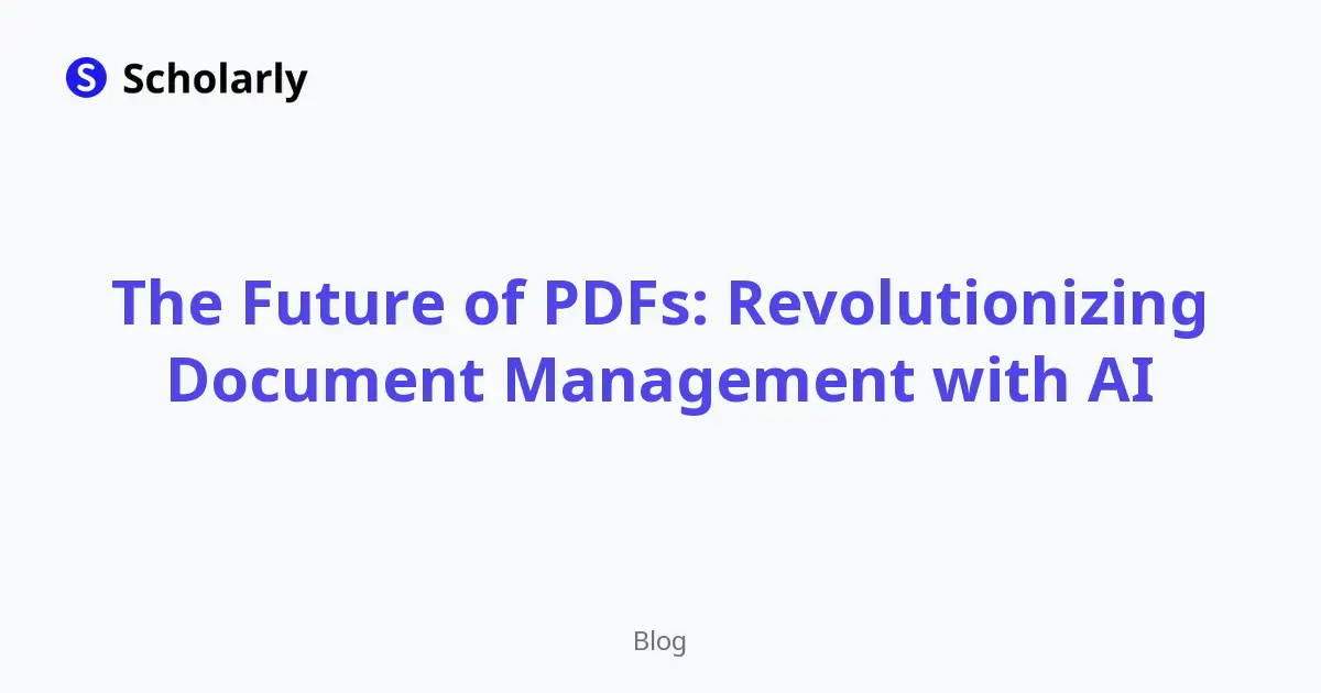 The Future of PDFs: Revolutionizing Document Management with AI editorial illustration