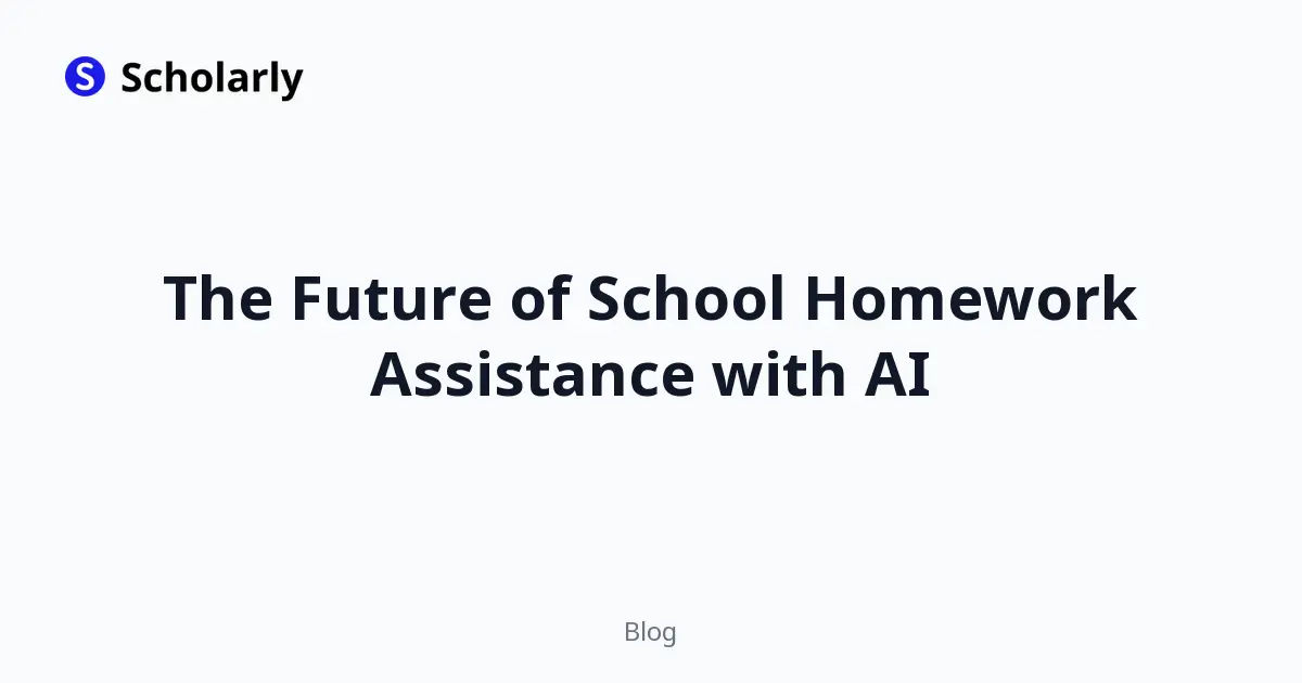 The Future of School Homework Assistance with AI editorial illustration