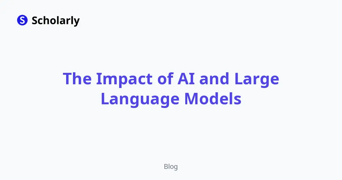 The Impact of AI and Large Language Models editorial illustration