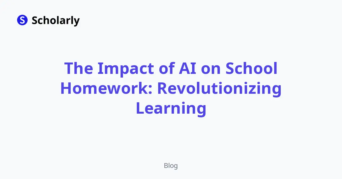 The Impact of AI on School Homework: Revolutionizing Learning editorial illustration