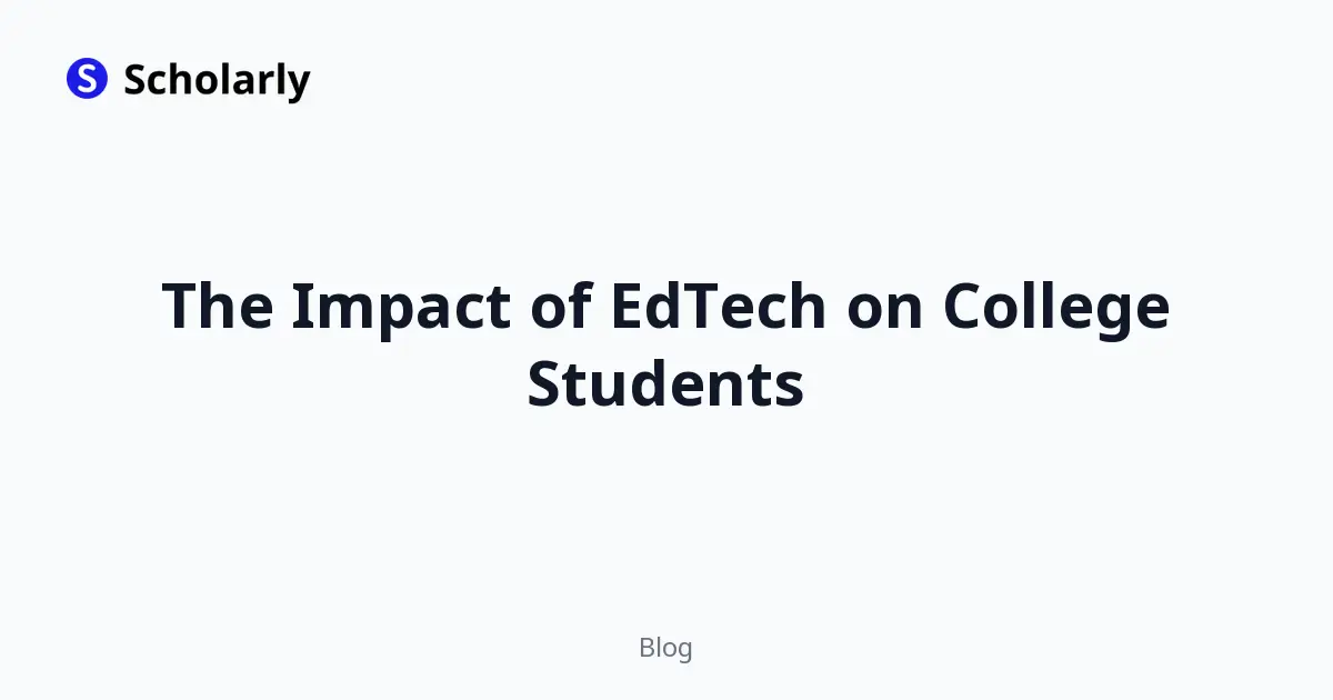 The Impact of EdTech on College Students editorial illustration