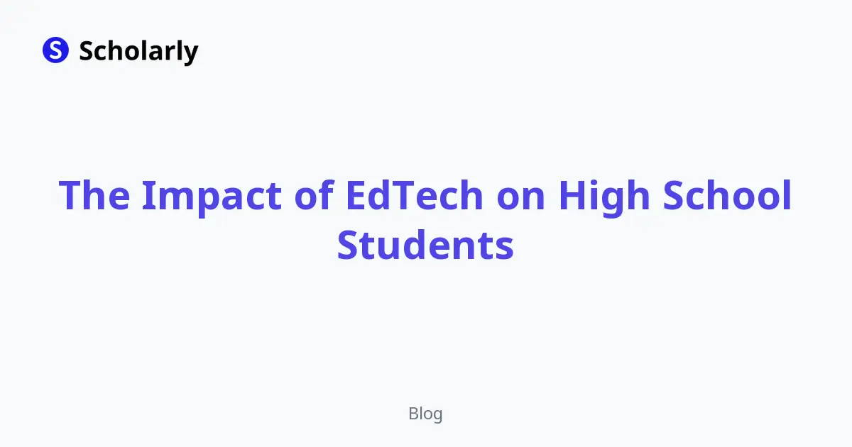 The Impact of EdTech on High School Students editorial illustration