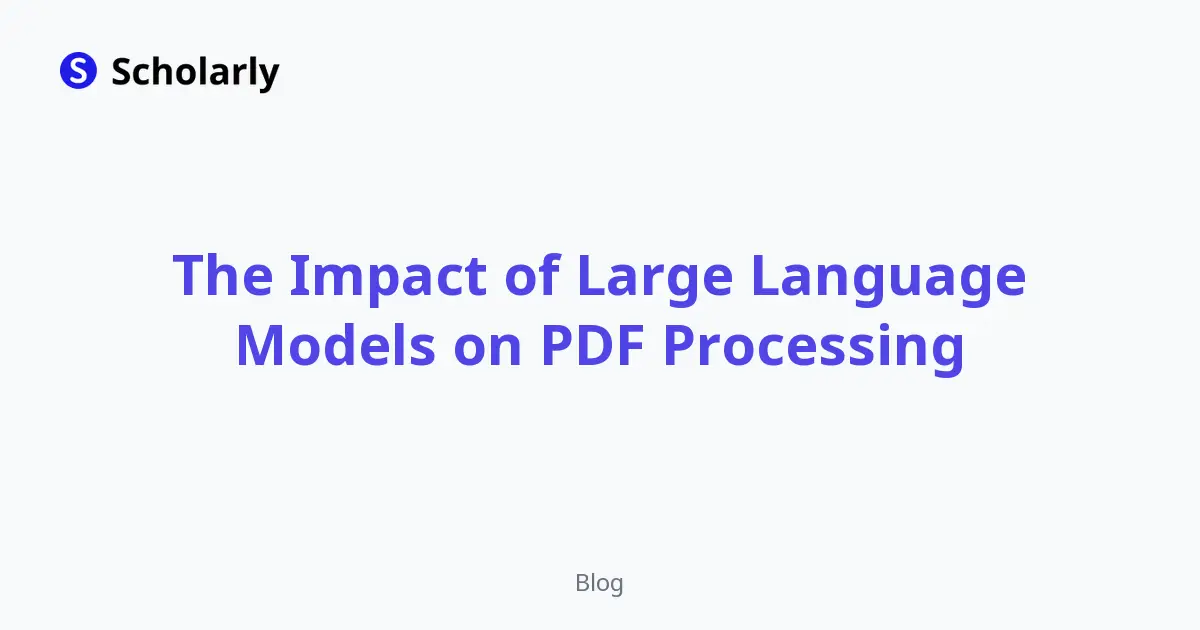 The Impact of Large Language Models on PDF Processing editorial illustration