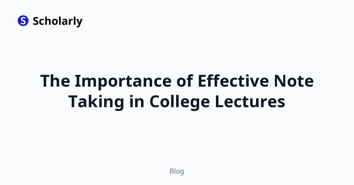 The Importance of Effective Note Taking in College Lectures editorial illustration