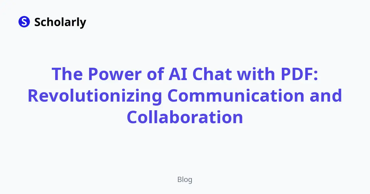 The Power of AI Chat with PDF: Revolutionizing Communication and Collaboration editorial illustration