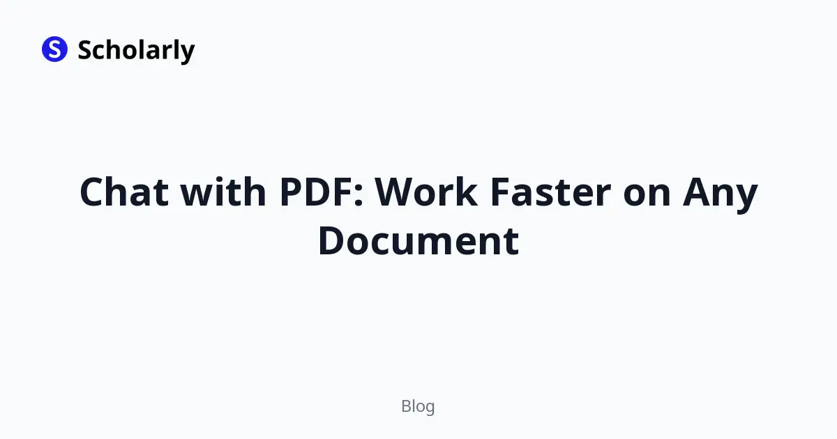 Chat with PDF: Work Faster on Any Document editorial illustration
