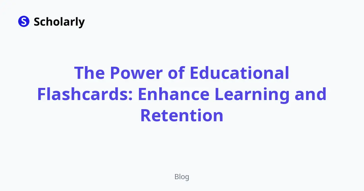 The Power of Educational Flashcards: Enhance Learning and Retention editorial illustration