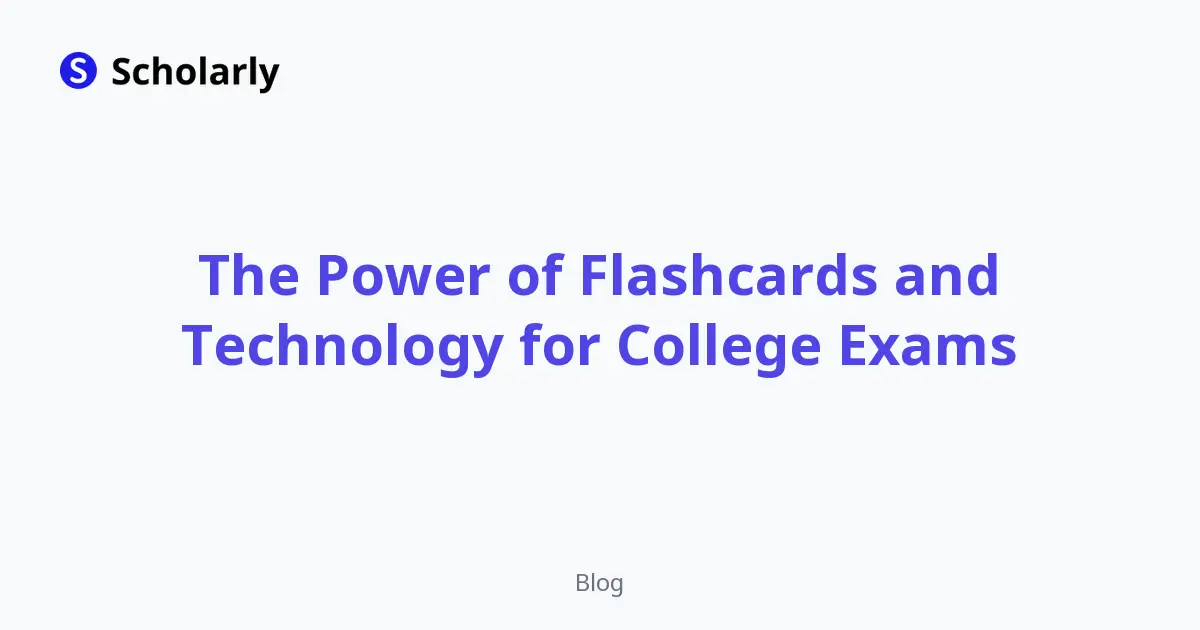 The Power of Flashcards and Technology for College Exams editorial illustration
