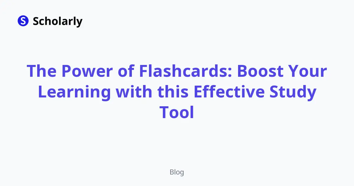 The Power of Flashcards: Boost Your Learning with this Effective Study Tool editorial illustration