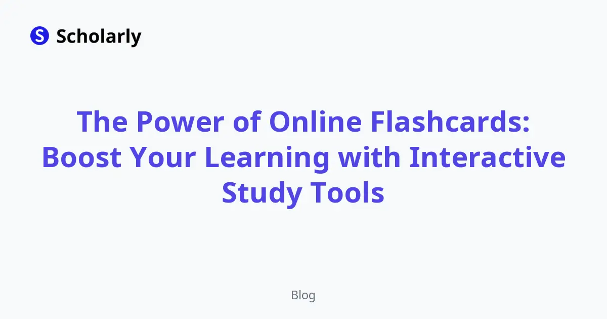 The Power of Online Flashcards: Boost Your Learning with Interactive Study Tools editorial illustration