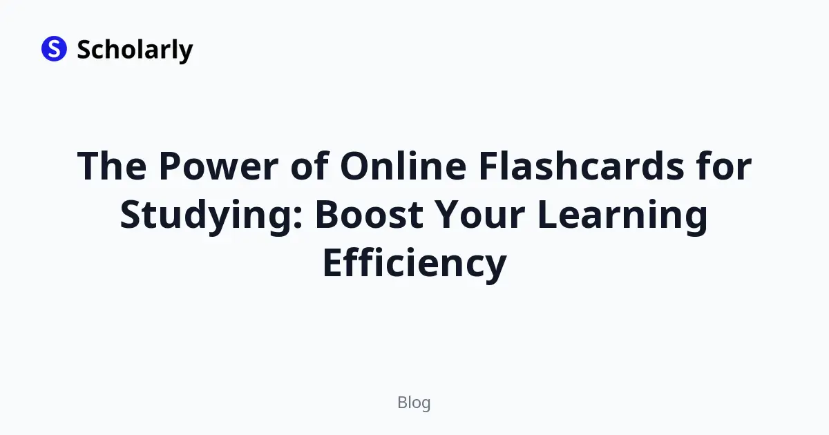 The Power of Online Flashcards for Studying: Boost Your Learning Efficiency editorial illustration