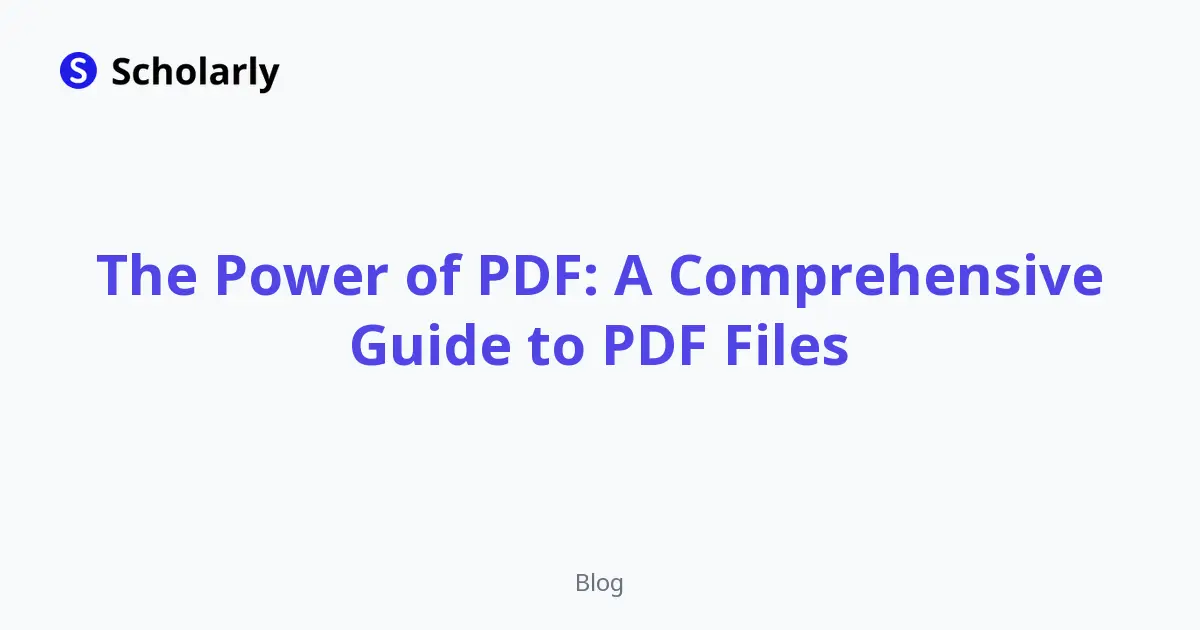 The Power of PDF: A Comprehensive Guide to PDF Files editorial illustration
